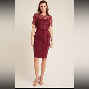 Byron Lars Carissima Sheath Dress size 8 in Wine ✨rare✨